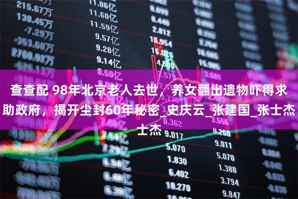 查查配 98年北京老人去世，养女翻出遗物吓得求助政府，揭开尘封60年秘密_史庆云_张建国_张士杰