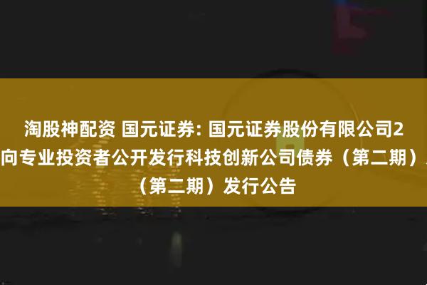 淘股神配资 国元证券: 国元证券股份有限公司2025年面向专业投资者公开发行科技创新公司债券（第二期）发行公告
